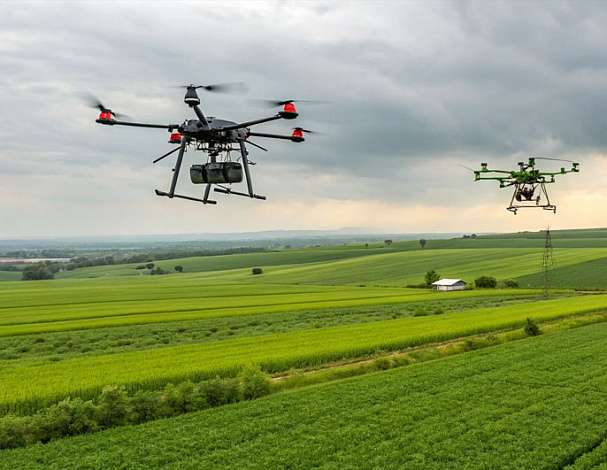 Десикация полей дронами